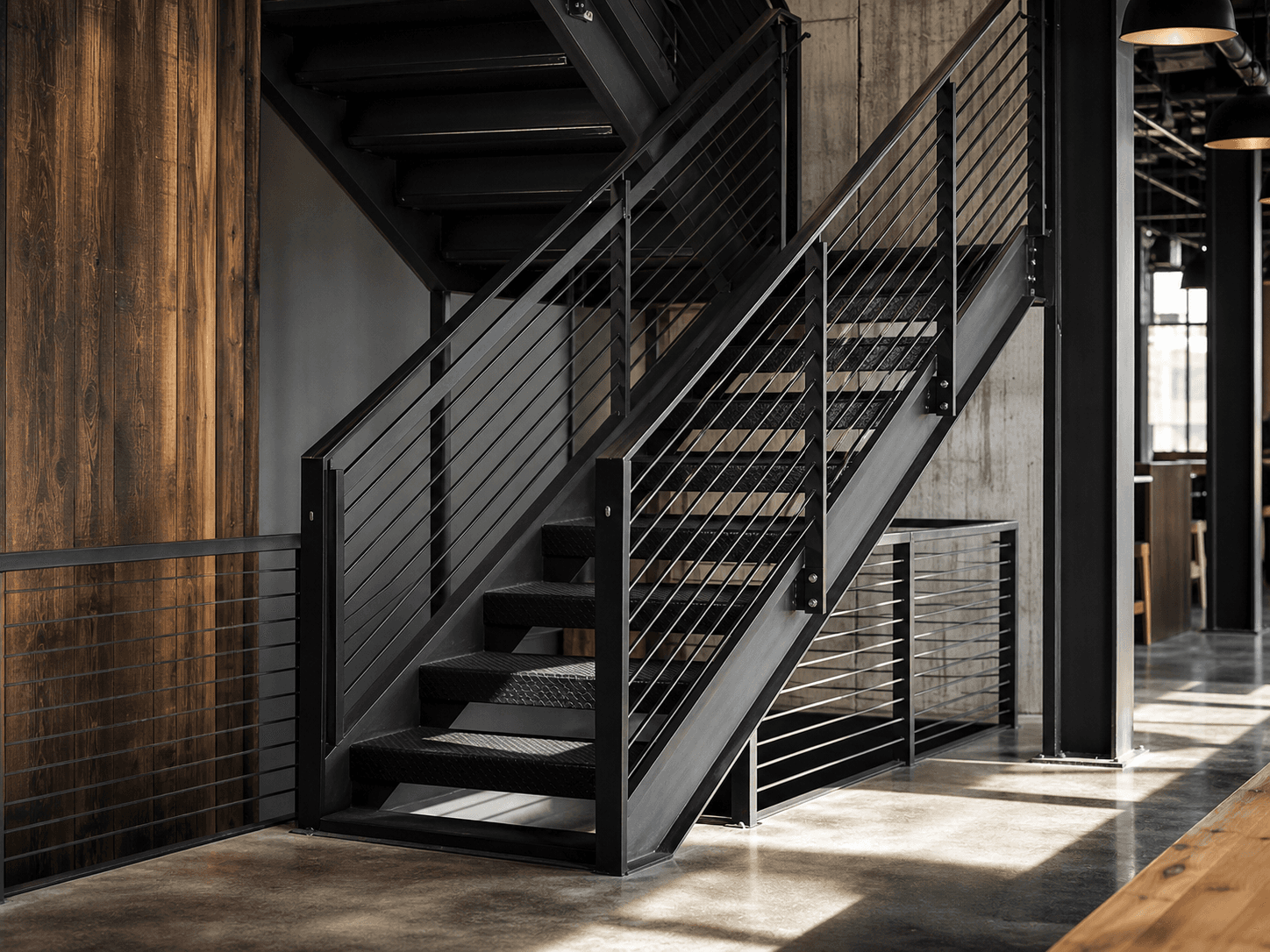 Commercial Stair Rail project by Graythorn Welding & Fabrication